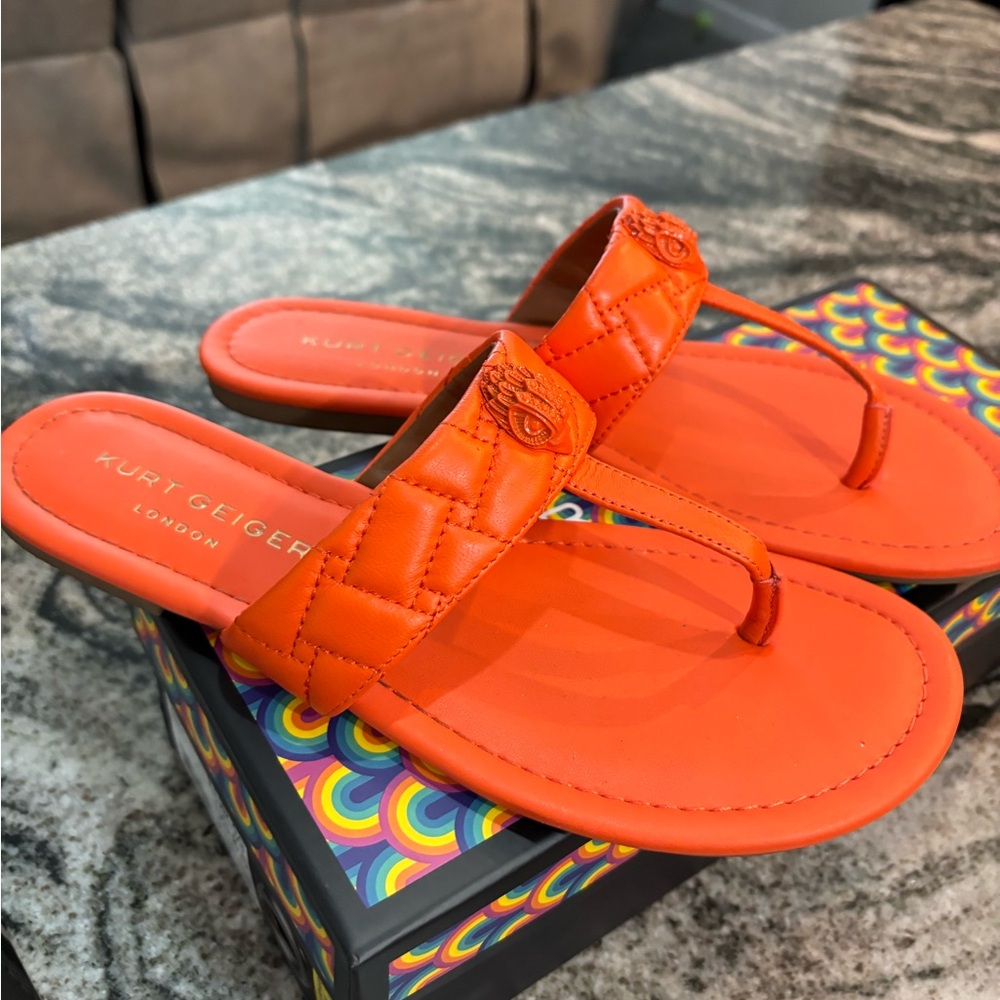 Kurt Geiger Bold Orange Sandals